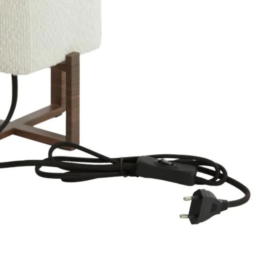 Light & Living Tafellamp Wyn Crème / Bruin - E27 - 51 cm hoog