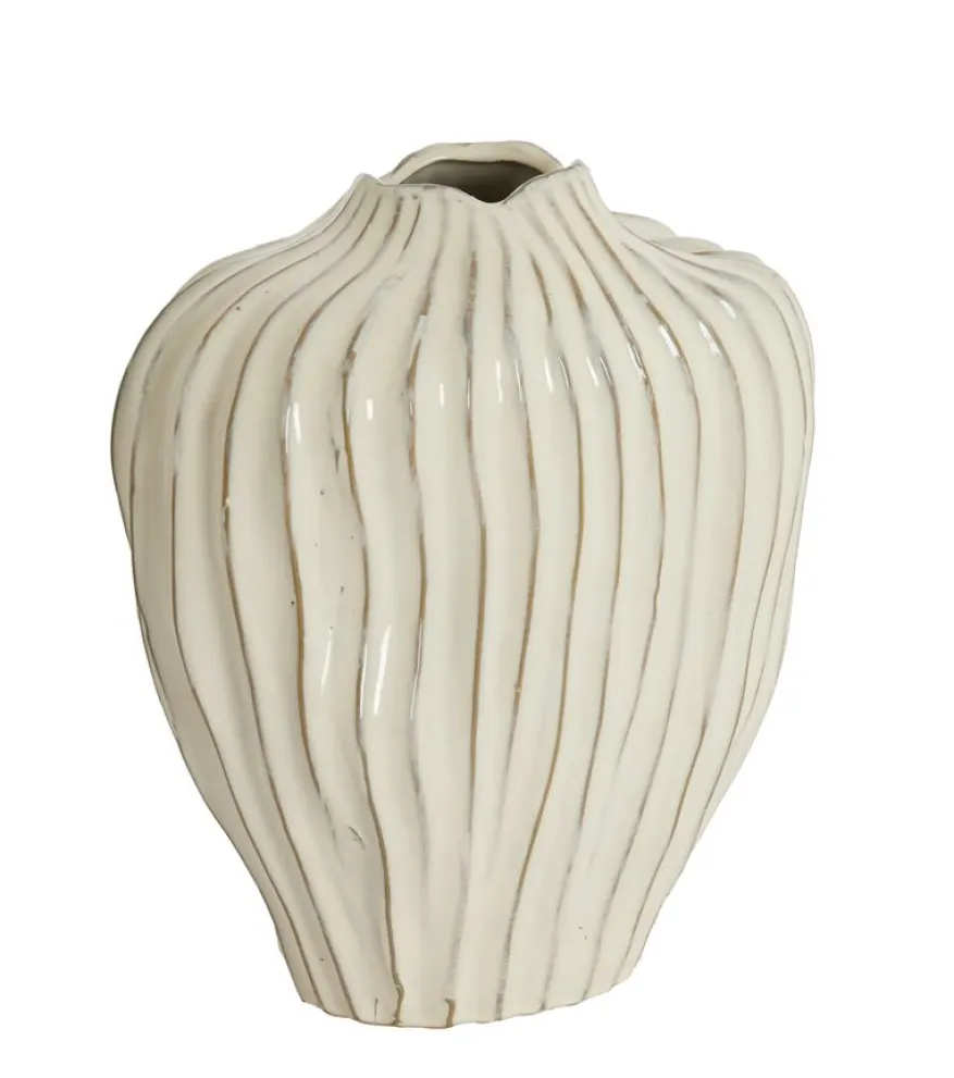 Light & Living Vaas Vechhia Crème - 35 cm hoog