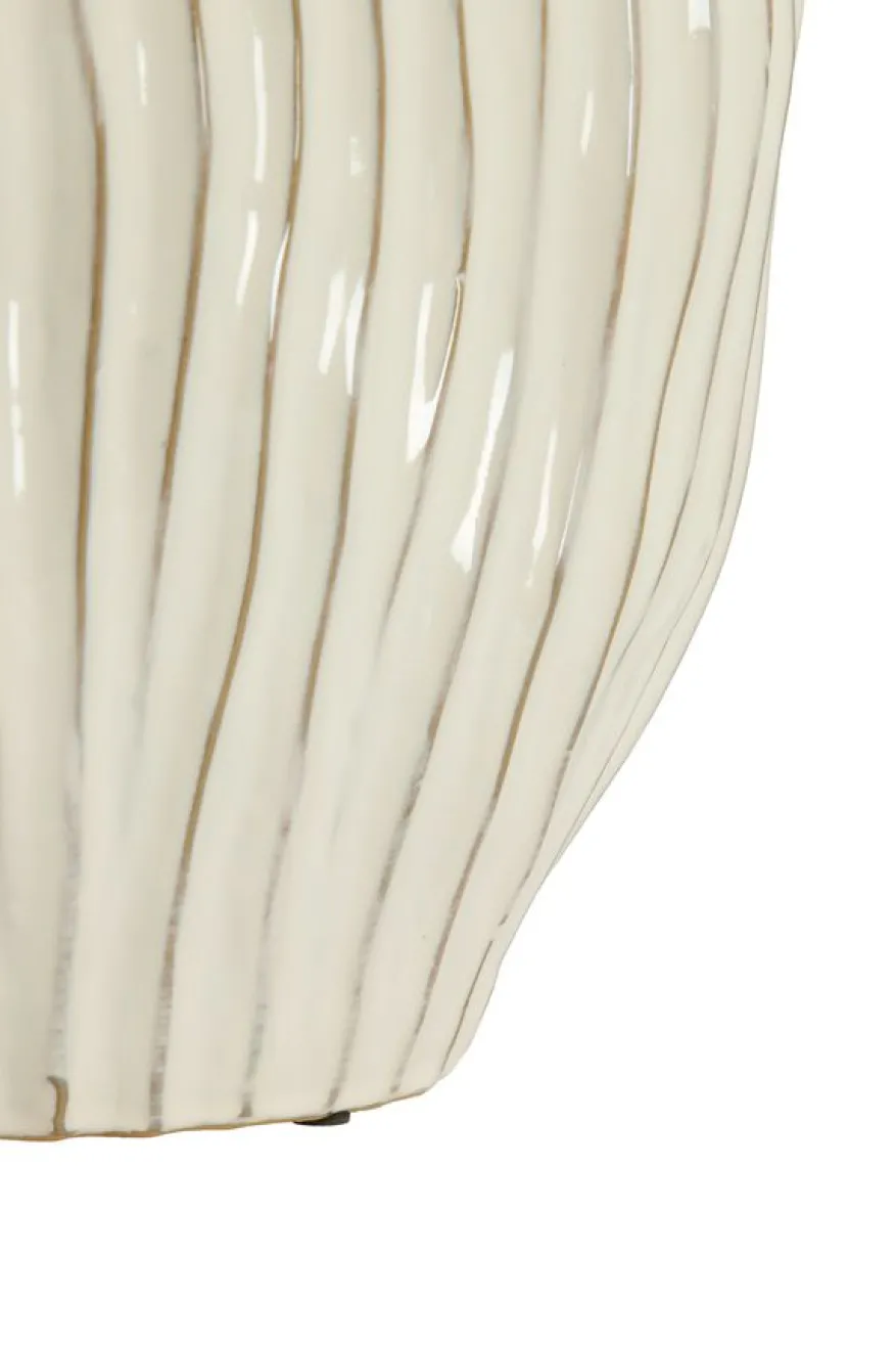 Light & Living Vaas Vechhia Crème - 35 cm hoog