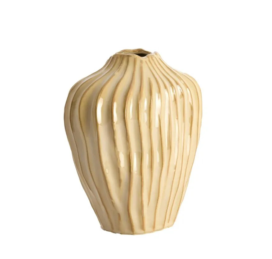 Light & Living Vaas Vechhia Lichtbruin - 25 cm hoog