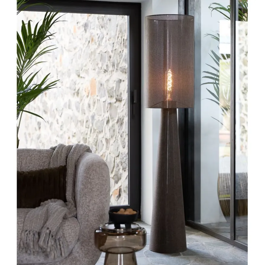 Light & Living Vloerlamp Micky Bruin - E27 - 180 cm hoog