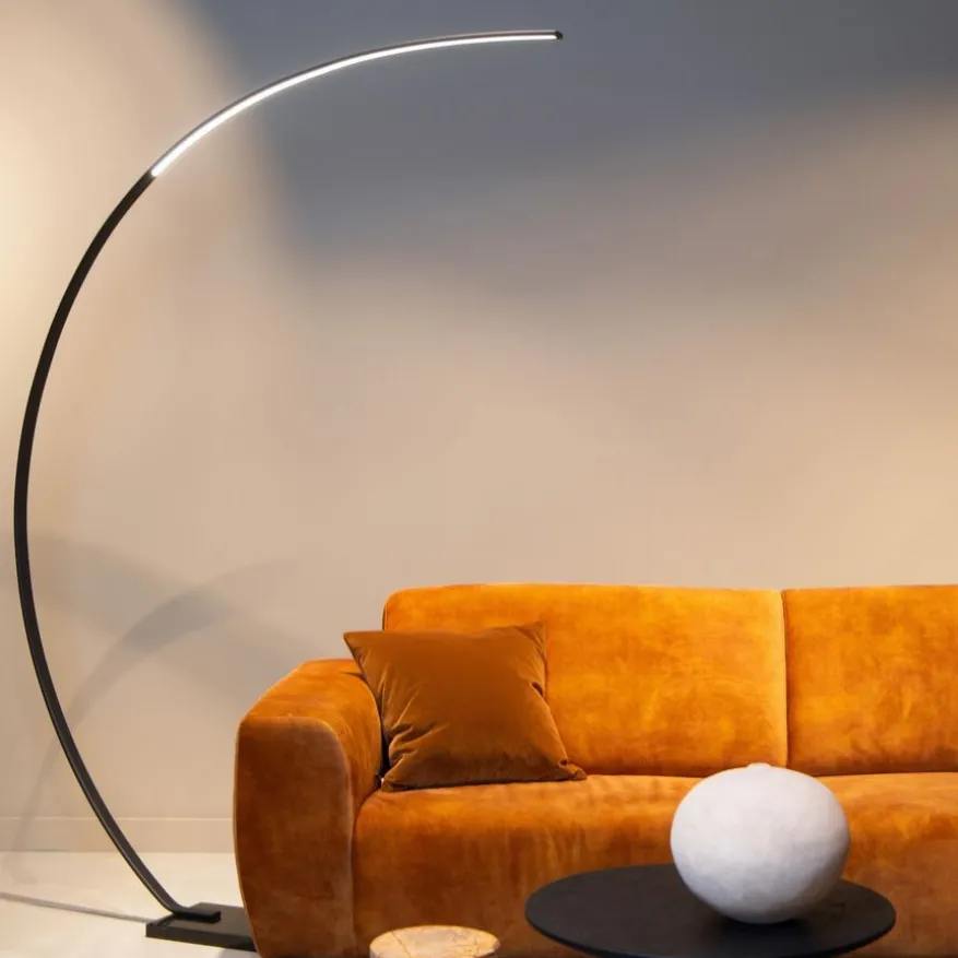 Lucide Booglamp Curve Zwart - LED - 192 cm hoog
