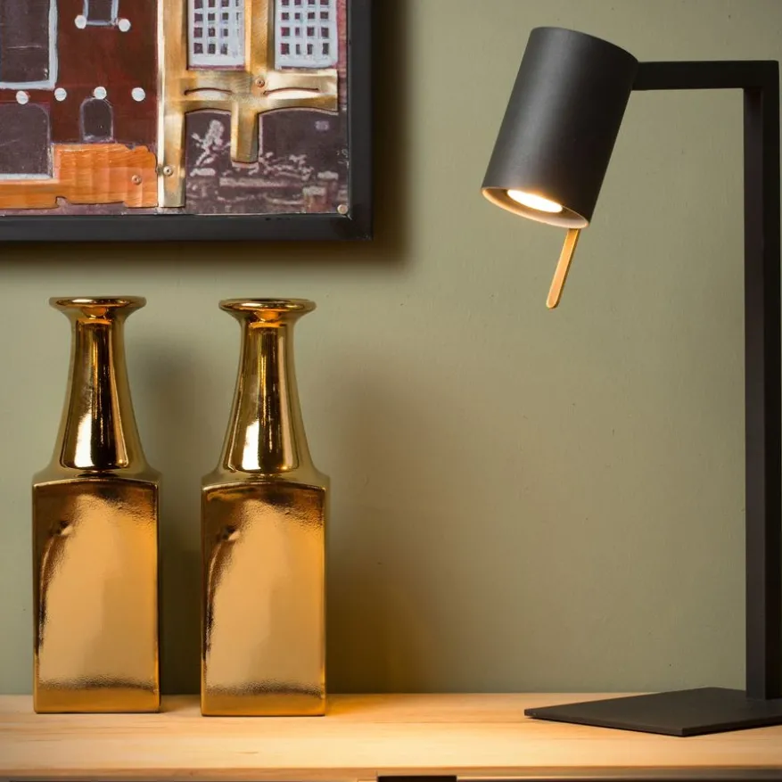 Lucide Bureaulamp Lesley Zwart - GU10 - 50 cm hoog