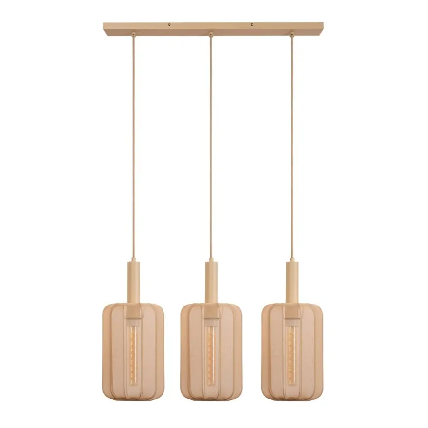 Lucide Hanglamp Corina Beige - 3 x E27 - 90 cm breed