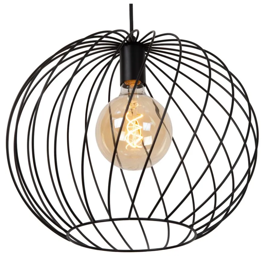 Lucide Hanglamp Danza Zwart - E27 - Ø 40 cm