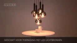 Lucide Hanglamp Marius Zwart - 5 x E27 - Ø 55 cm