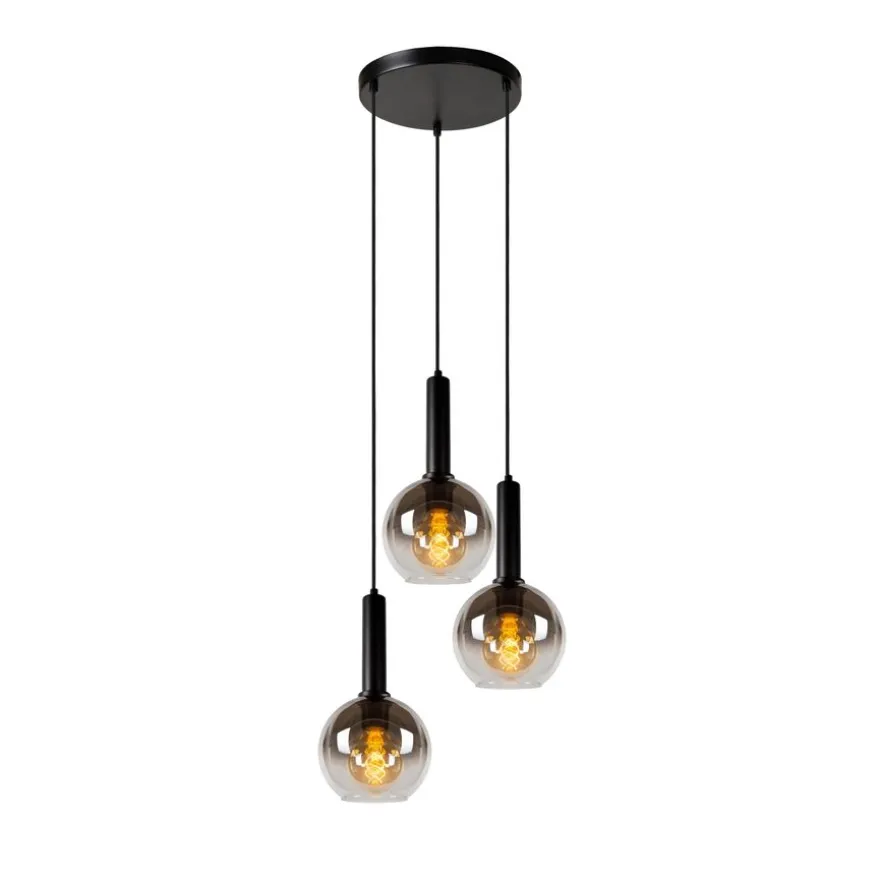 Lucide Hanglamp Marius Zwart - 3 x E27 - Ø 49 cm