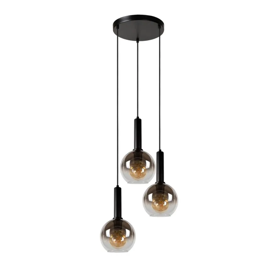 Lucide Hanglamp Marius Zwart - 3 x E27 - Ø 49 cm