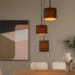 Lucide Hanglamp Maya Zwart - 3 x E27 - Ø 46 cm