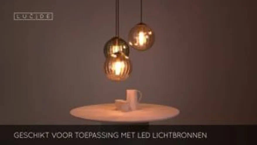Lucide Hanglamp Monsaraz Multi - 3 x E27 - Ø 35 cm