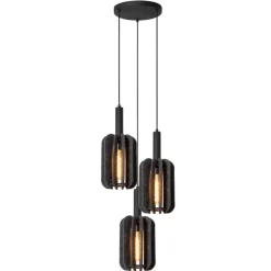 Lucide Hanglamp Rafal Grijs - 3 x E27 - Ø 50 cm
