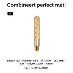 Lucide Hanglamp Rafal Grijs - 3 x E27 - Ø 50 cm