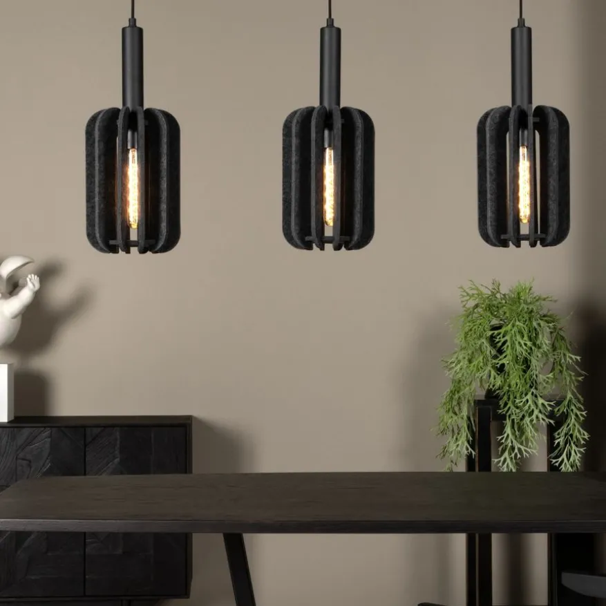 Lucide Hanglamp Rafal Grijs - 3 x E27 - 98 cm breed