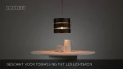 Lucide Hanglamp Rosas Zwart - E27 - Ø 26 cm