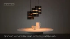 Lucide Hanglamp Rosas Zwart - 3 x E27 - Ø 43 cm breed