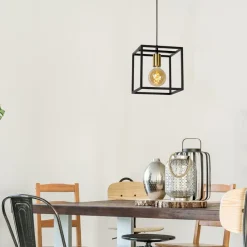 Lucide Hanglamp Ruben Zwart - E27 - 22 cm breed