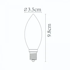 Lucide Lichtbron C35 Amber - E14 - Ø 3,5 cm