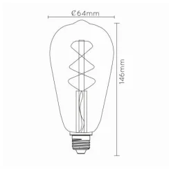 Lucide Lichtbron ST64 Goud - E27 - Ø 6,4 cm