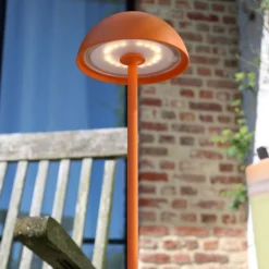 Lucide Oplaadbare Tafellamp Joy Oranje - LED - 32 cm hoog