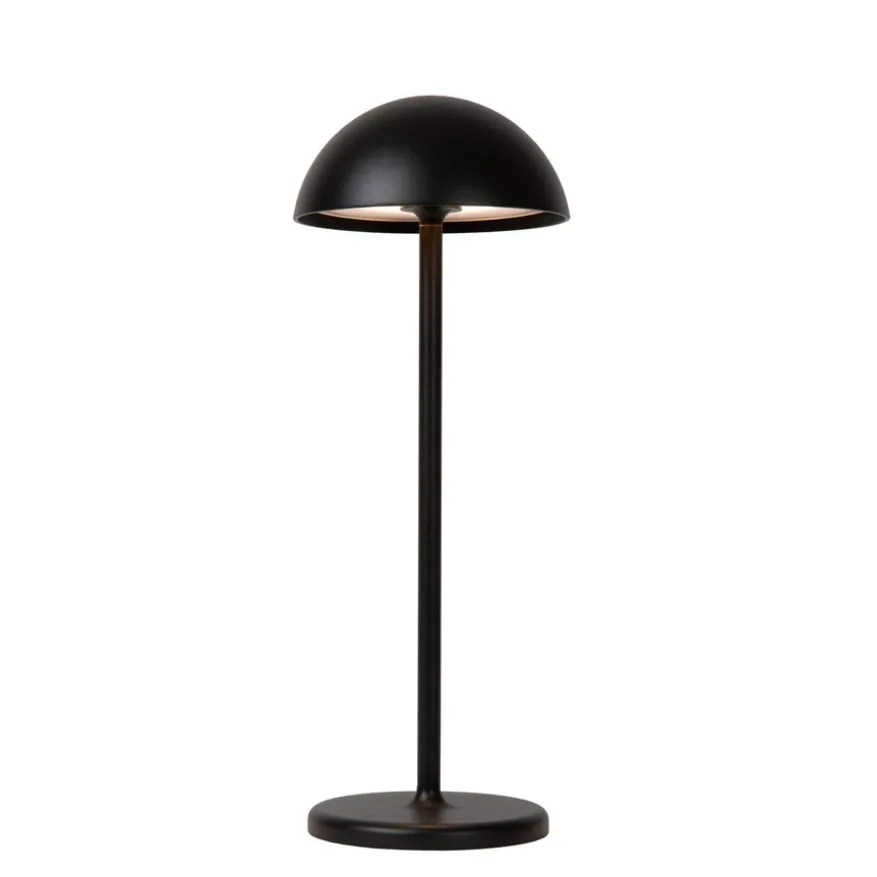 Lucide Oplaadbare Tafellamp Joy Zwart - LED - 32 cm hoog