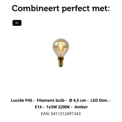 Lucide Plafondspot Alion Zwart - 4 x E14 - 23x23 cm