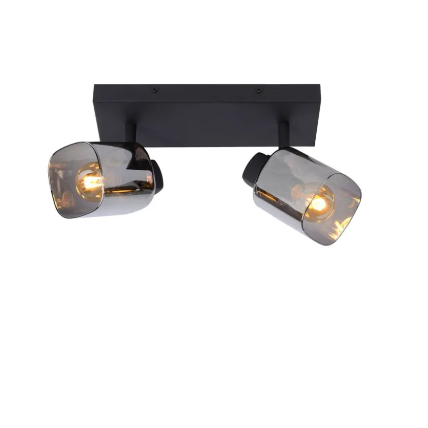 Lucide Plafondspot Alion Zwart - 2 x E14 - 26x10 cm