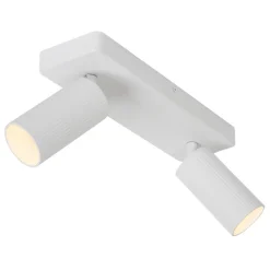 Lucide Plafondspot Clubs Wit - 2 x GU10 - 31x9 cm