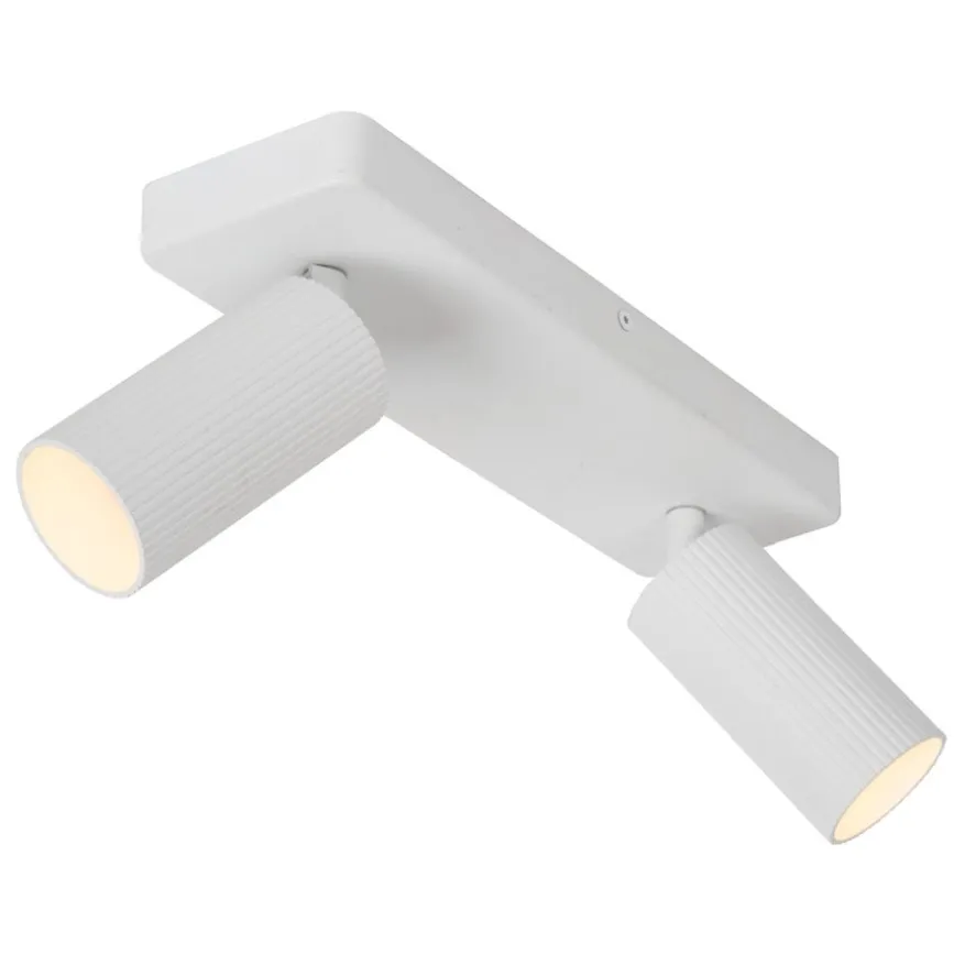Lucide Plafondspot Clubs Wit - 2 x GU10 - 31x9 cm