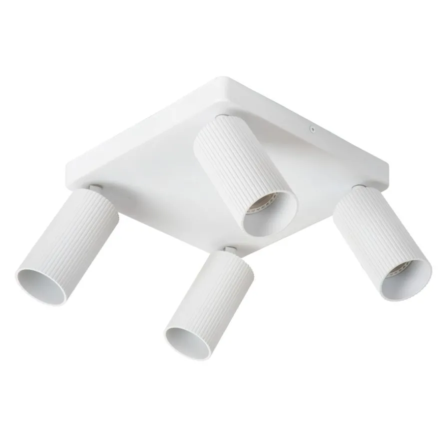 Lucide Plafondspot Clubs Wit - 4 x GU10 - 24x24 cm