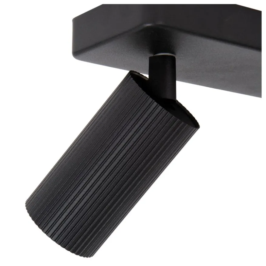 Lucide Plafondspot Clubs Zwart - 2 x GU10 - 31x9 cm