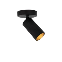 Lucide Plafondspot Clubs Zwart - GU10 - Ø 10 cm