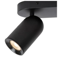 Lucide Plafondspot Punch Zwart - 2 x GU10 - 26 cm breed