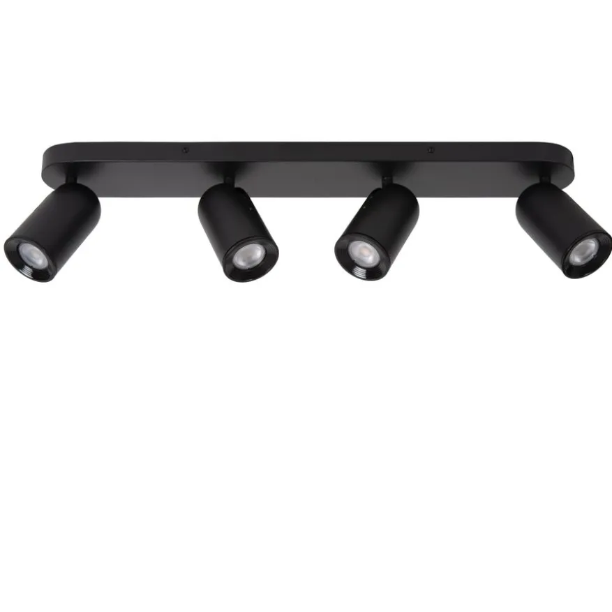 Lucide Plafondspot Punch Zwart - 2 x GU10 - 63 cm breed