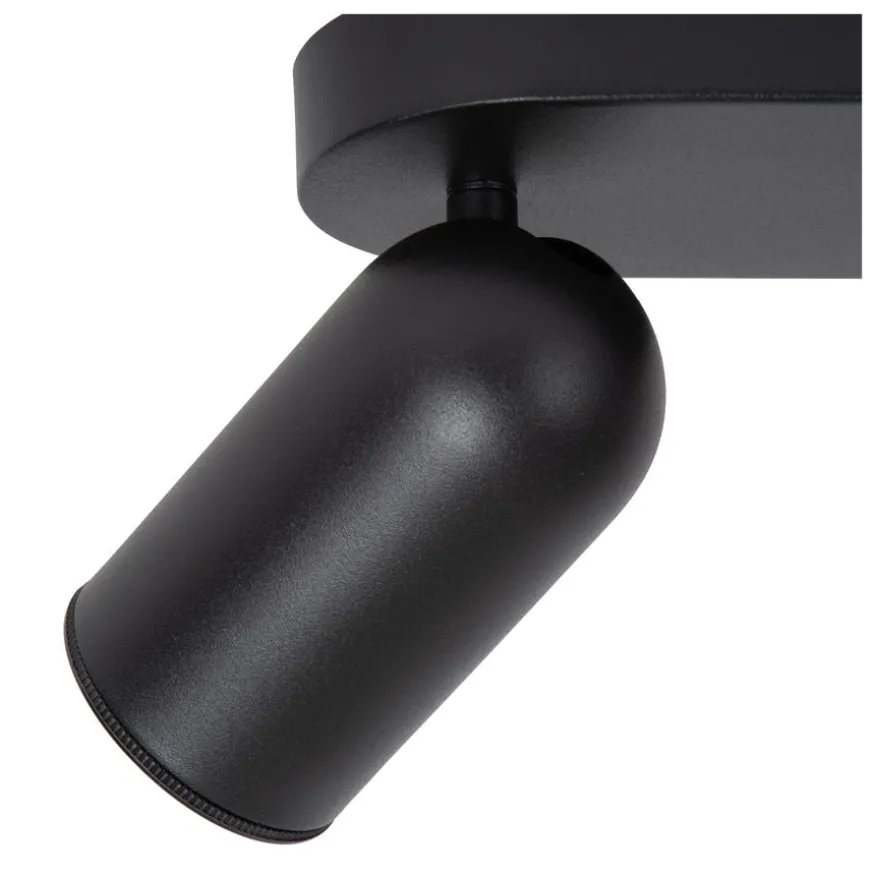 Lucide Plafondspot Punch Zwart - 2 x GU10 - 63 cm breed