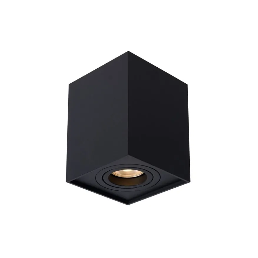 Lucide Plafondspot Tube Zwart - GU10 - 10x10 cm