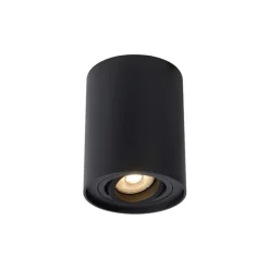 Lucide Plafondspot Tube Zwart - GU10 - Ø 10 cm