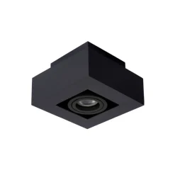 Lucide Plafondspot Xirax Zwart - GU10 - 14x14 cm