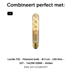 Lucide Plafonniere Joanet Zwart - E27 - Ø 25 cm