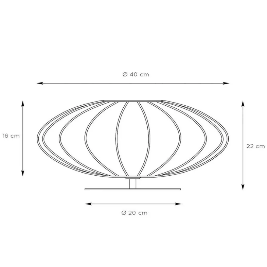 Lucide Tafellamp Corina Zwart - E27 - Ø 40 cm