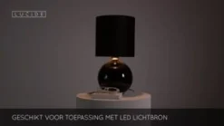 Lucide Tafellamp Esterad Zwart - E14 - 47 cm hoog