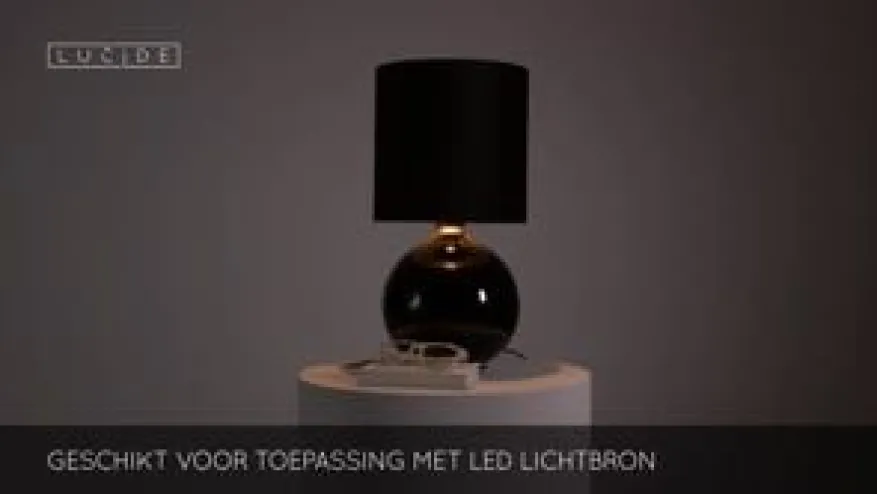 Lucide Tafellamp Esterad Zwart - E14 - 47 cm hoog