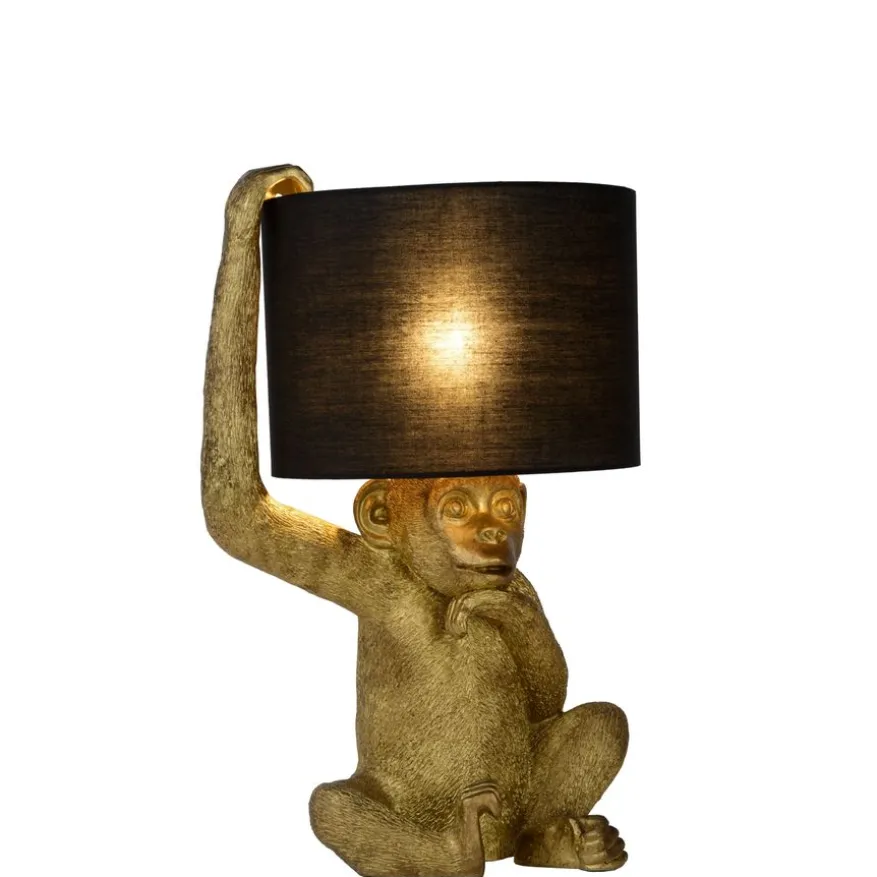 Lucide Tafellamp Extravaganza Chimp Goud - E14 - 45 cm hoog