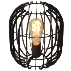 Lucide Tafellamp Reda Zwart - E27- 26 cm hoog