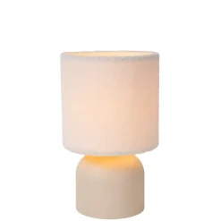 Lucide Tafellamp Woolly Beige - E14 - 28 cm hoog