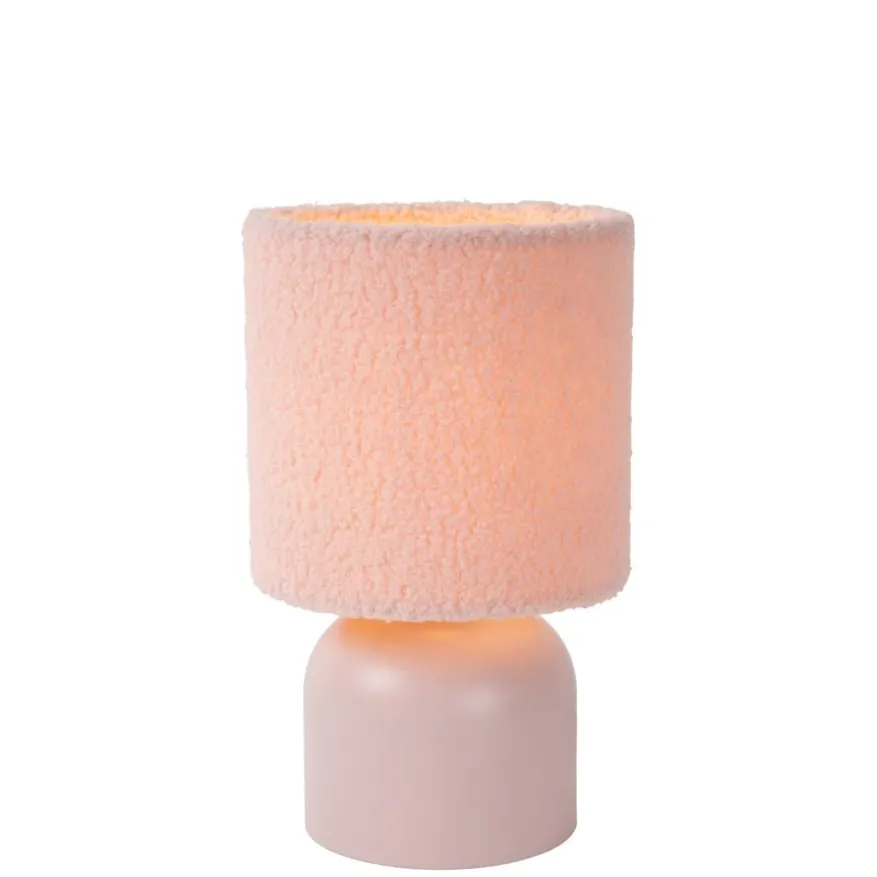 Lucide Tafellamp Woolly Roze - E14 - 28 cm hoog