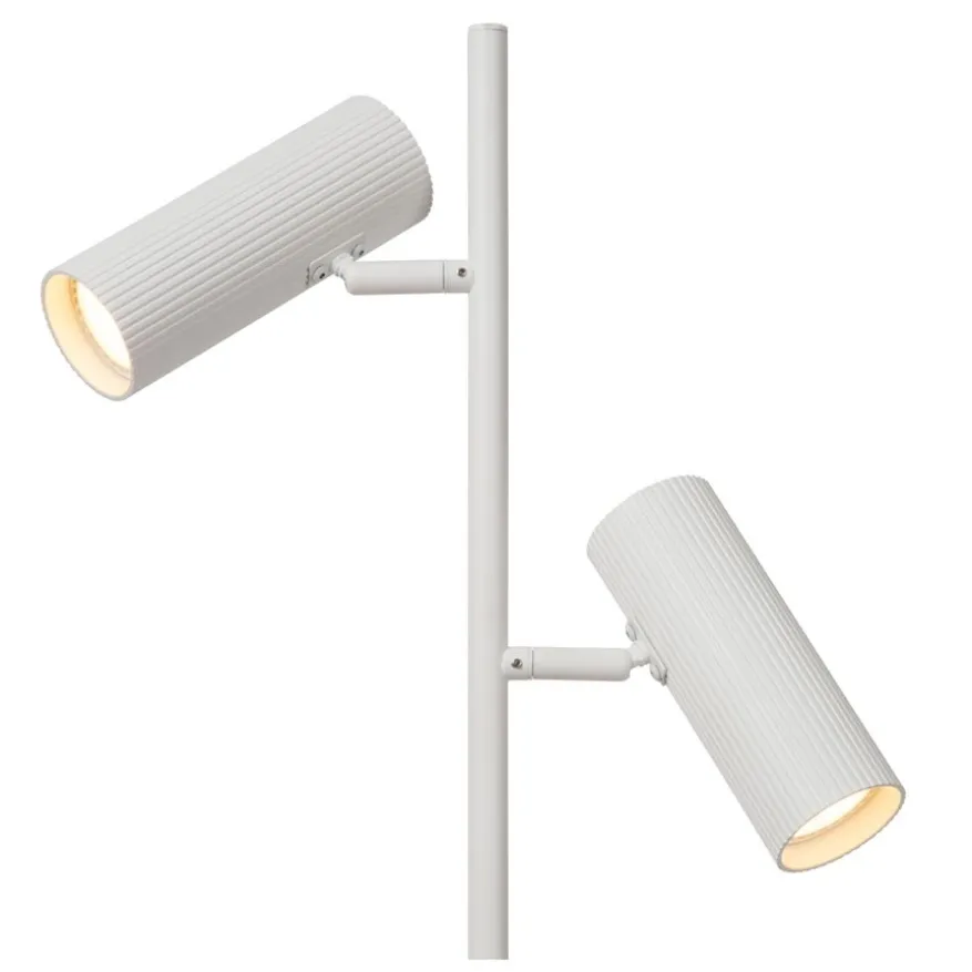 Lucide Vloerlamp Clubs Wit - 2 x GU10 - 140 cm hoog