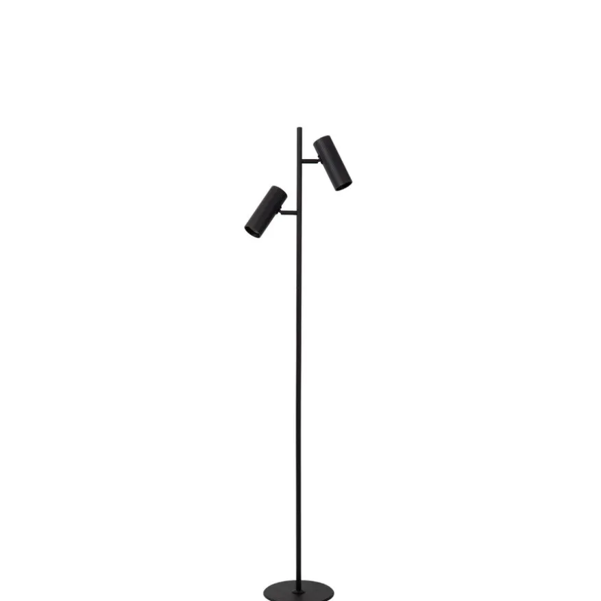 Lucide Vloerlamp Clubs Zwart - 2 x GU10 - 140 cm hoog