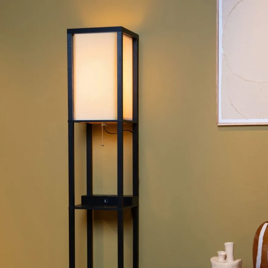 Lucide Vloerlamp Menno Zwart - E27 - 163 cm hoog
