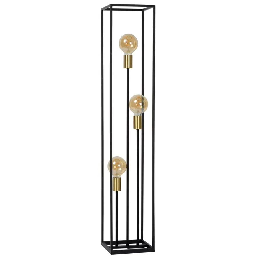 Lucide Vloerlamp Ruben Zwart - 3 x E27 - 120 cm hoog