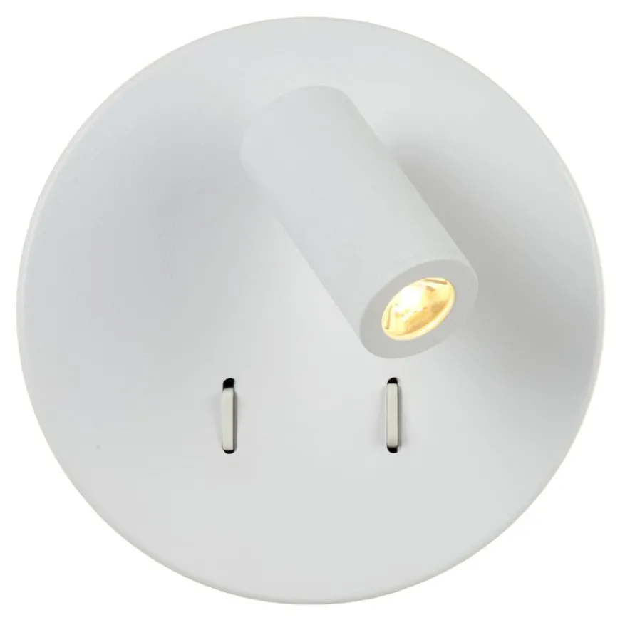 Lucide Wandlamp Bentjer Wit - LED - Ø 14 cm
